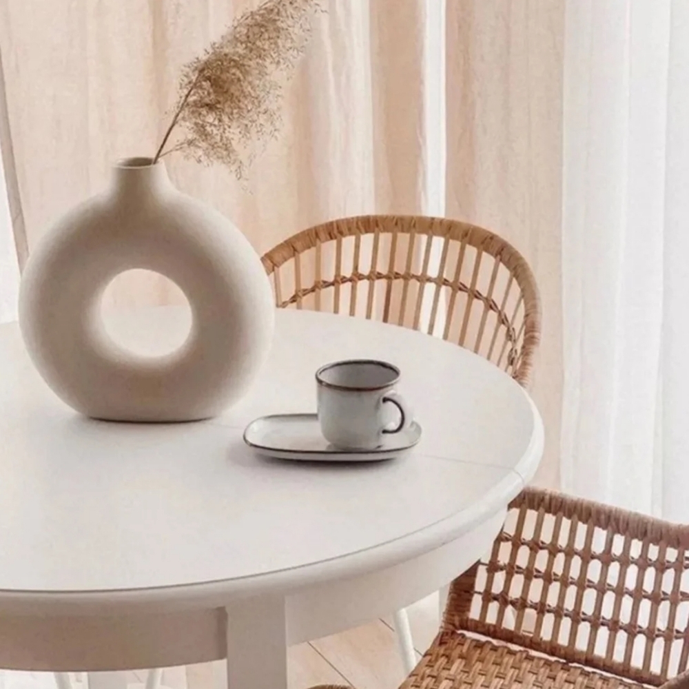 NWT H&M SMALL DONUT STONEWARE VASE